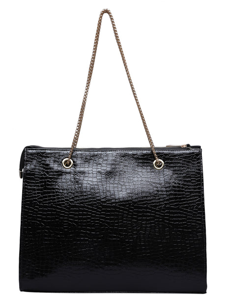Women's Black Handbag and Pouch