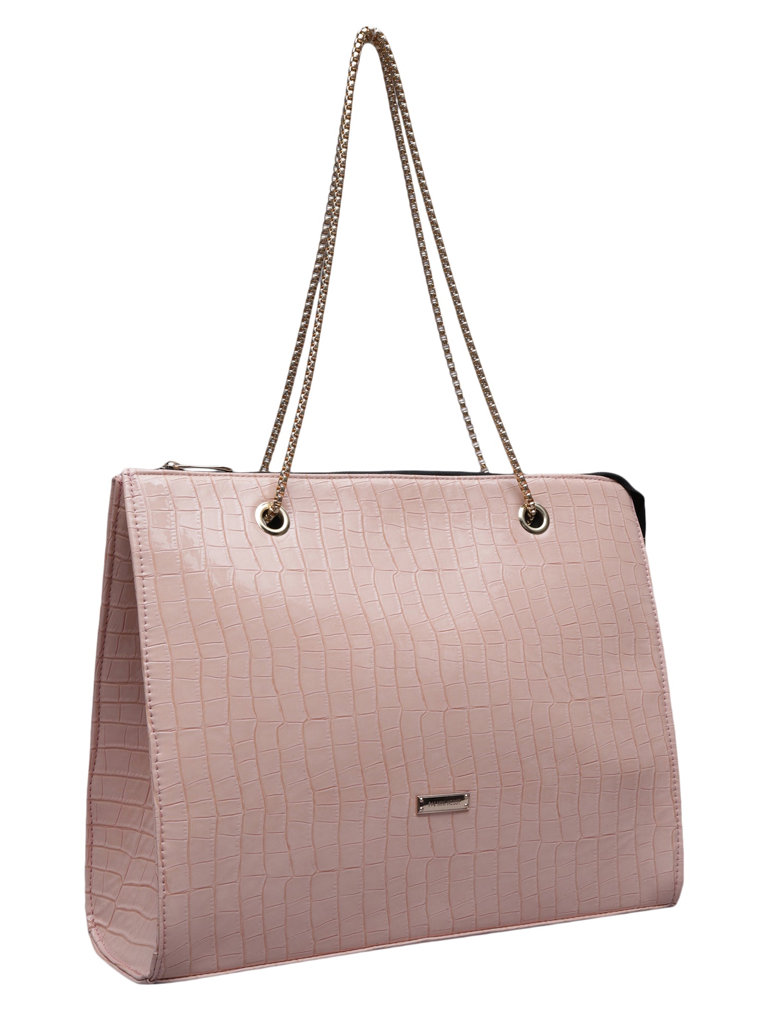 Women's Pink Handbag and Pouch