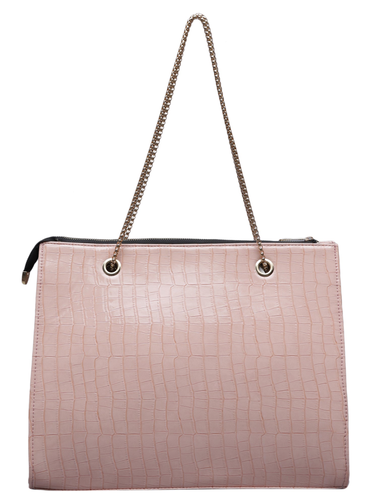 Women's Pink Handbag and Pouch