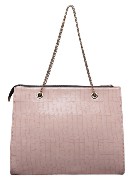 Women's Pink Handbag and Pouch