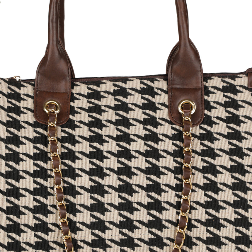Kylie ChequeTote Bag