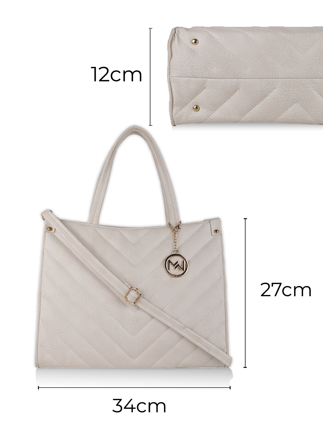 Hudson White Tote