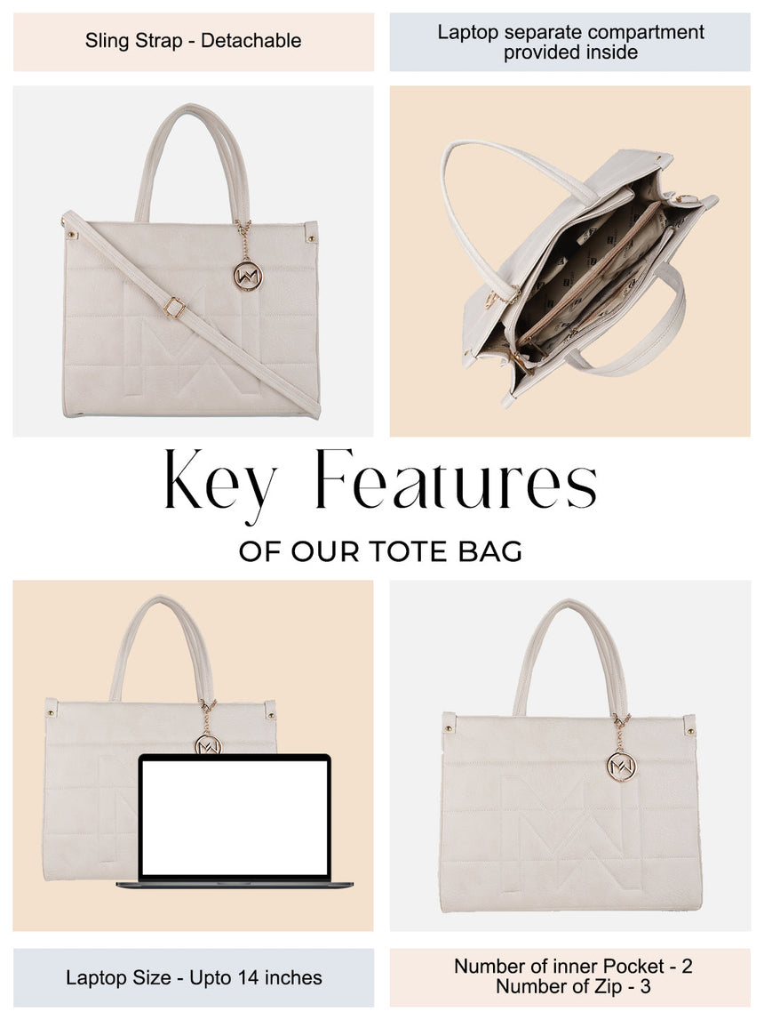 Melbourne White Tote