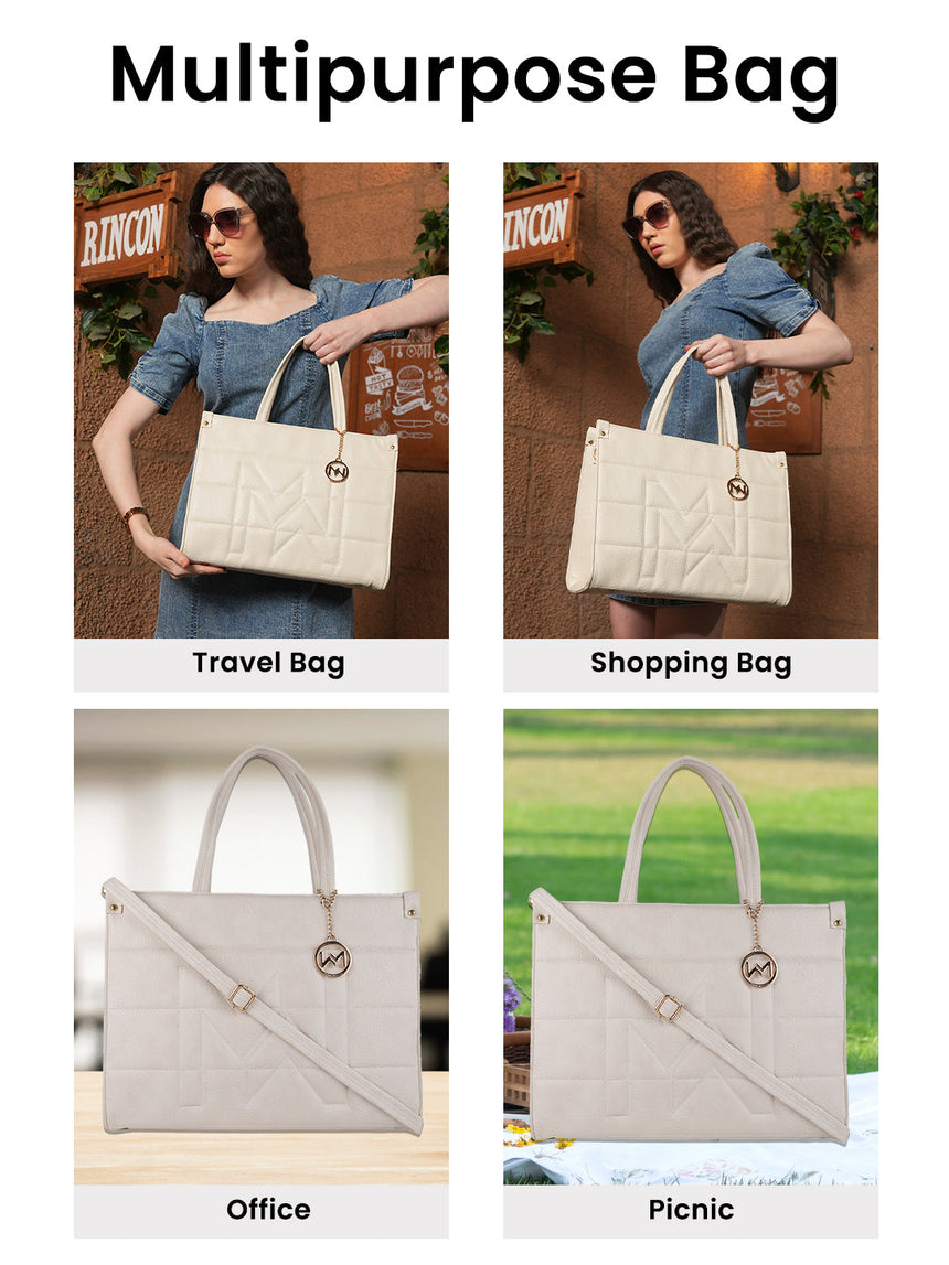 Melbourne White Tote