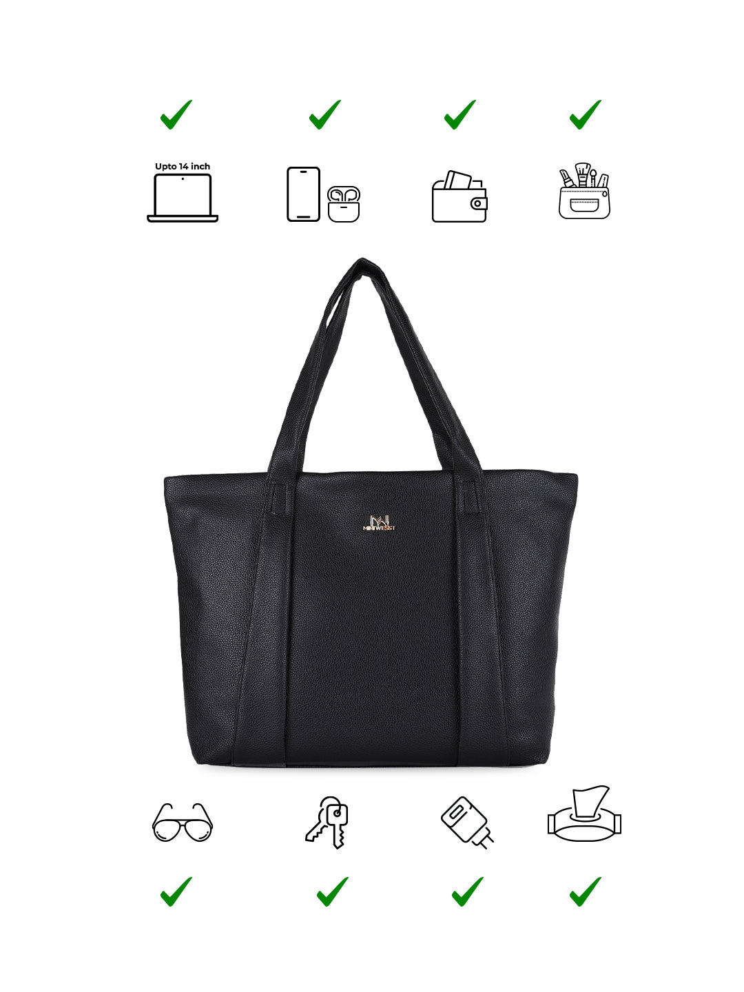 London Black Tote
