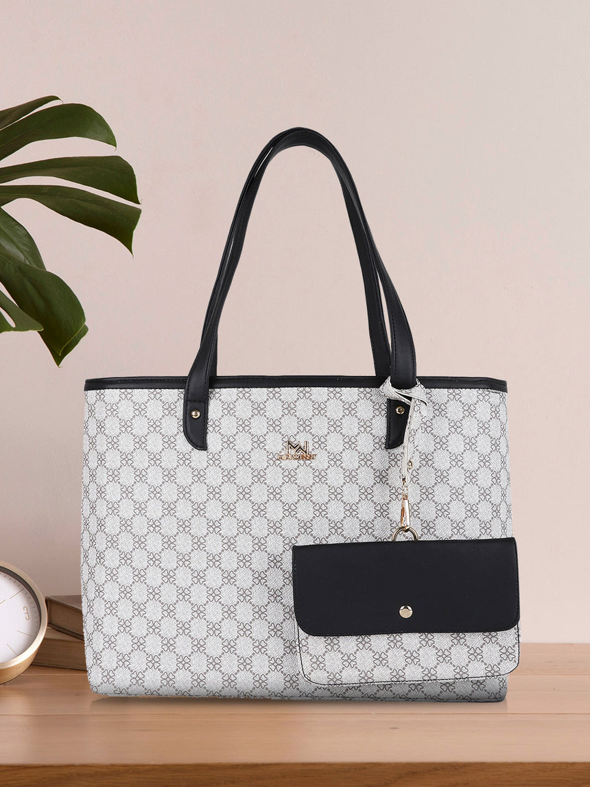 Miakoda White Tote