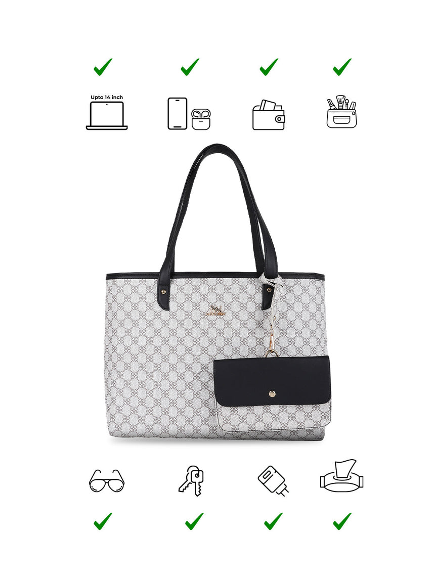Miakoda White Tote