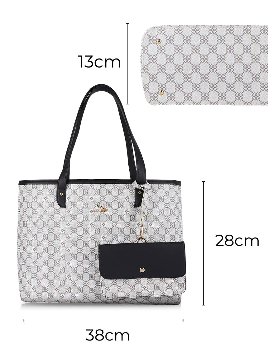 Miakoda White Tote
