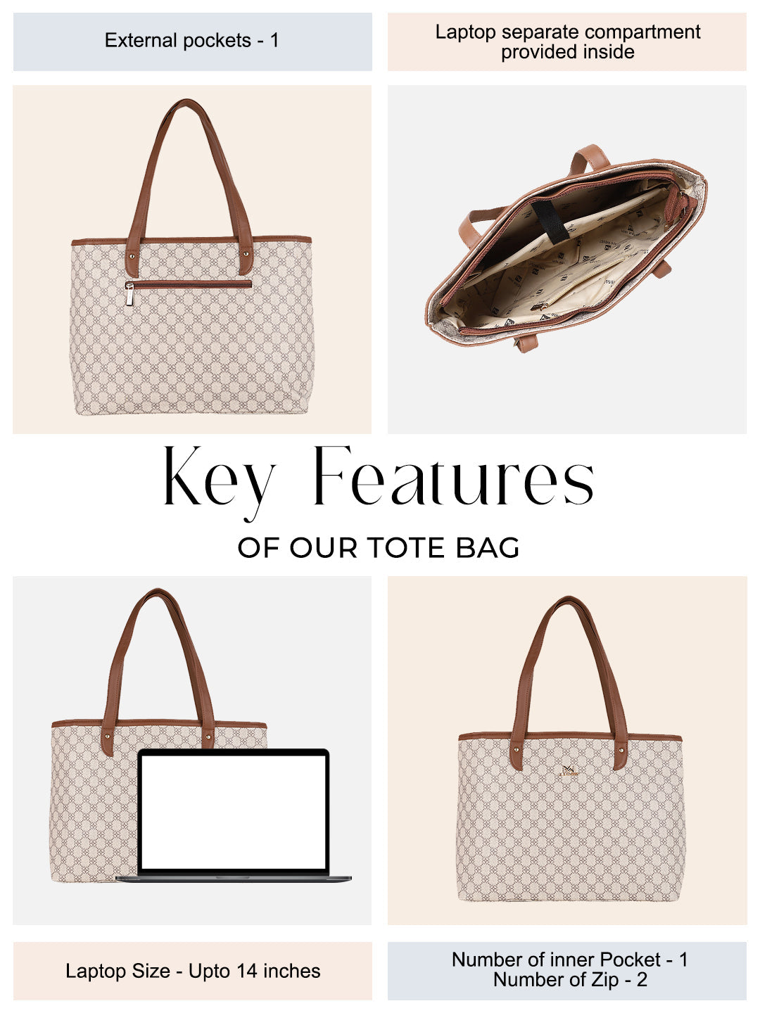 Miakoda Beige Tote