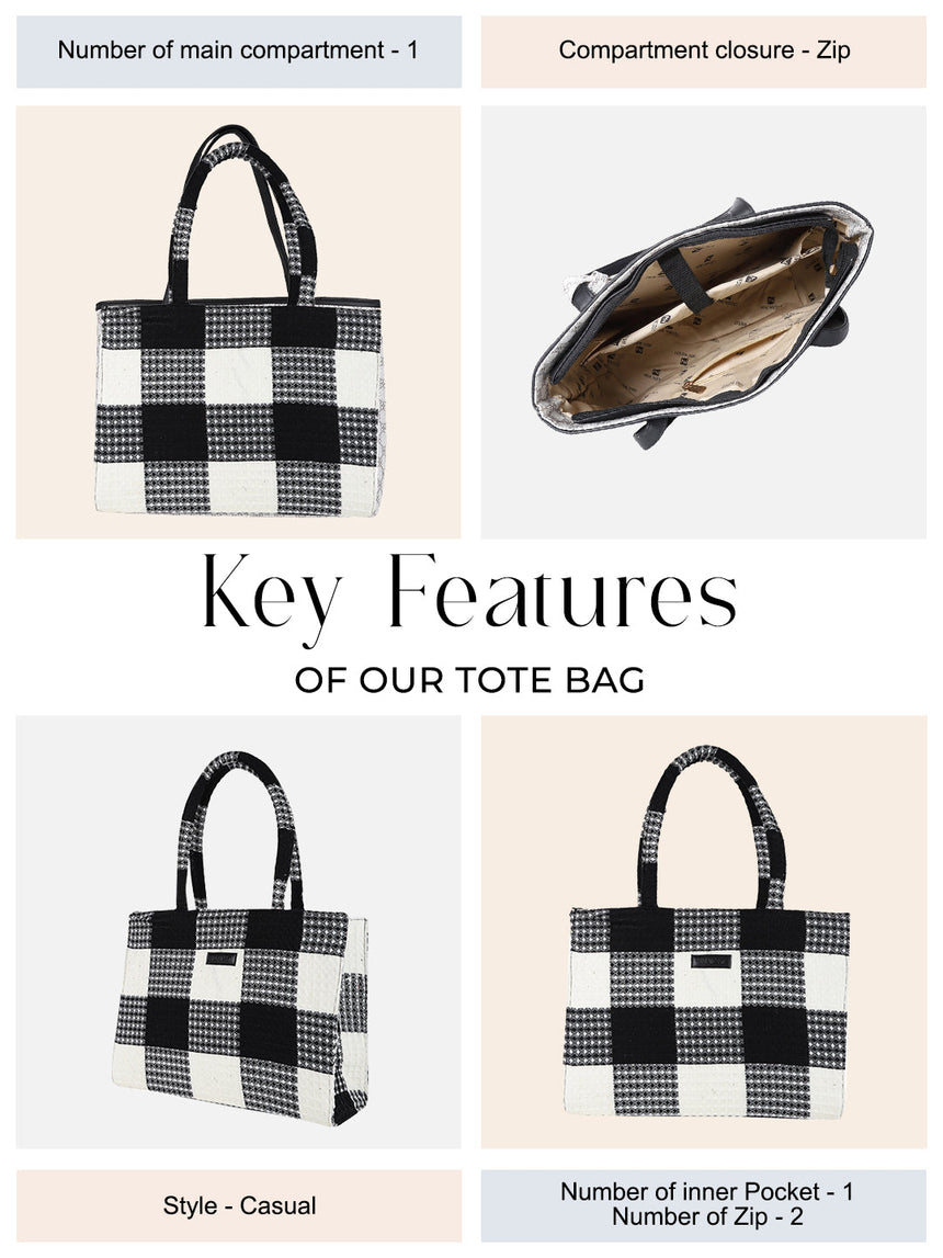Chessboard Printed Tote