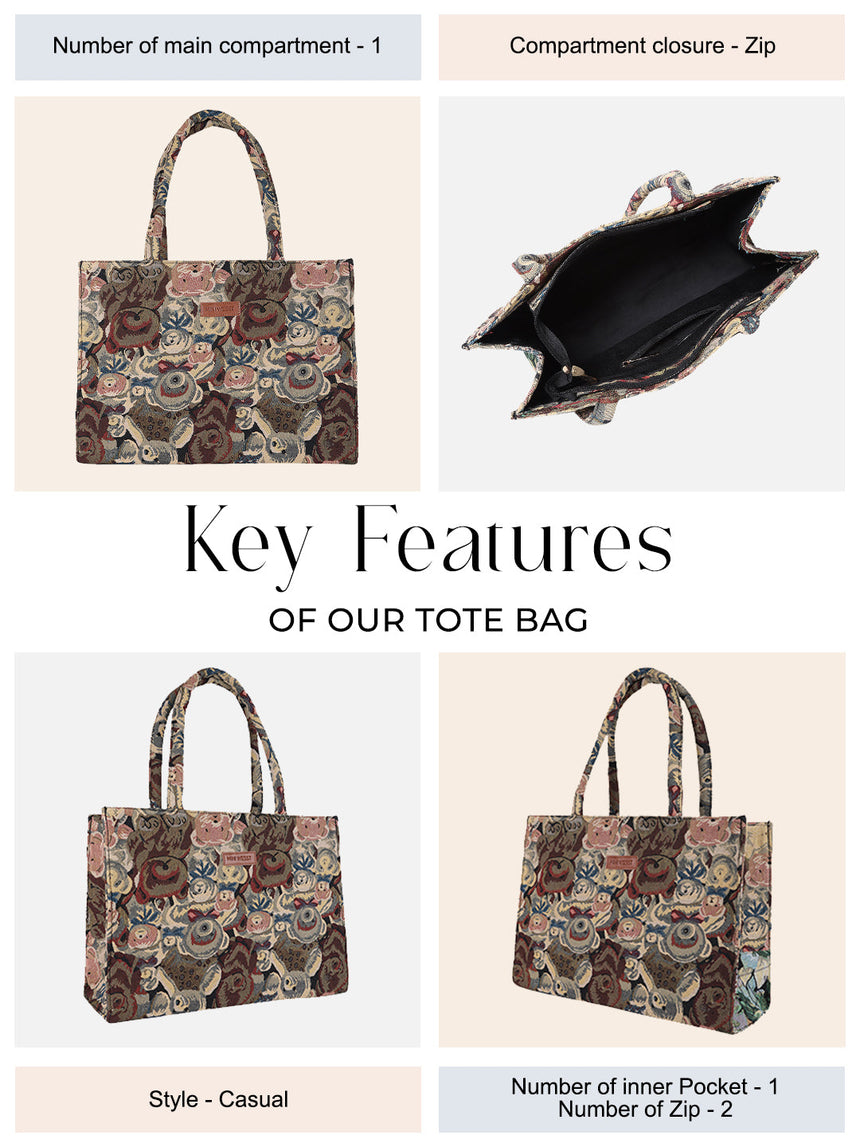 Mr Teddy Printed Tote