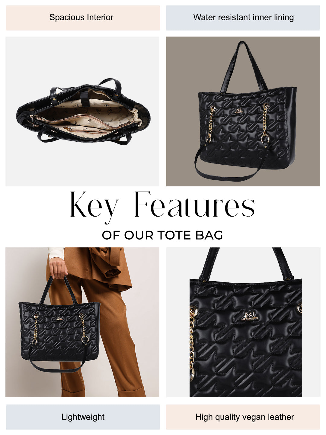 Madison Black Tote