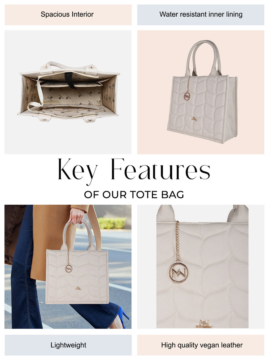 Henley White Tote