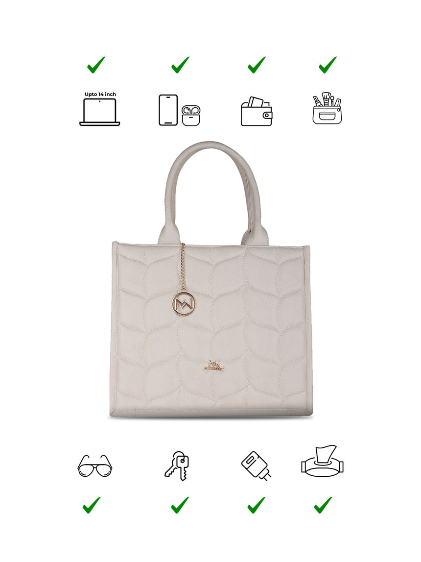 Henley White Tote