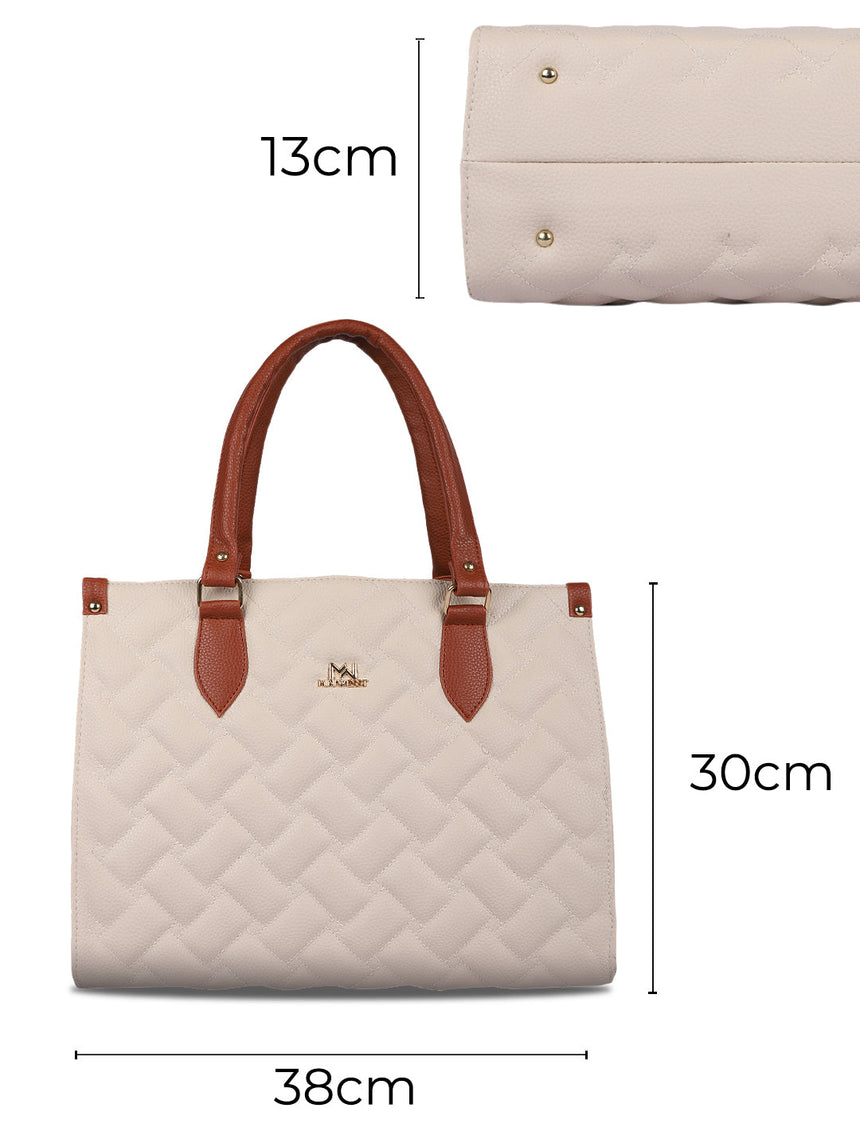 Ashley Beige Tote Bag