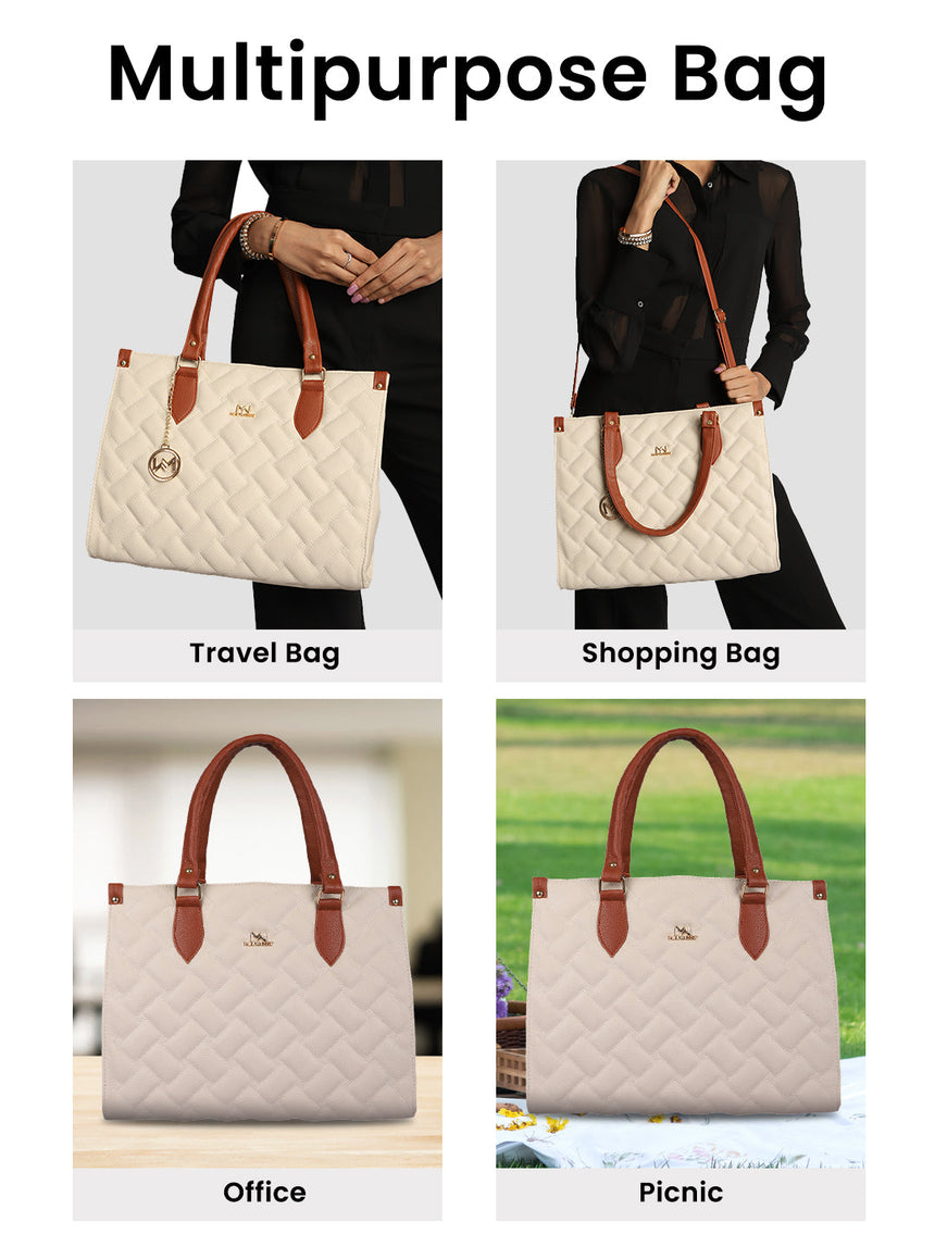 Ashley Beige Tote Bag