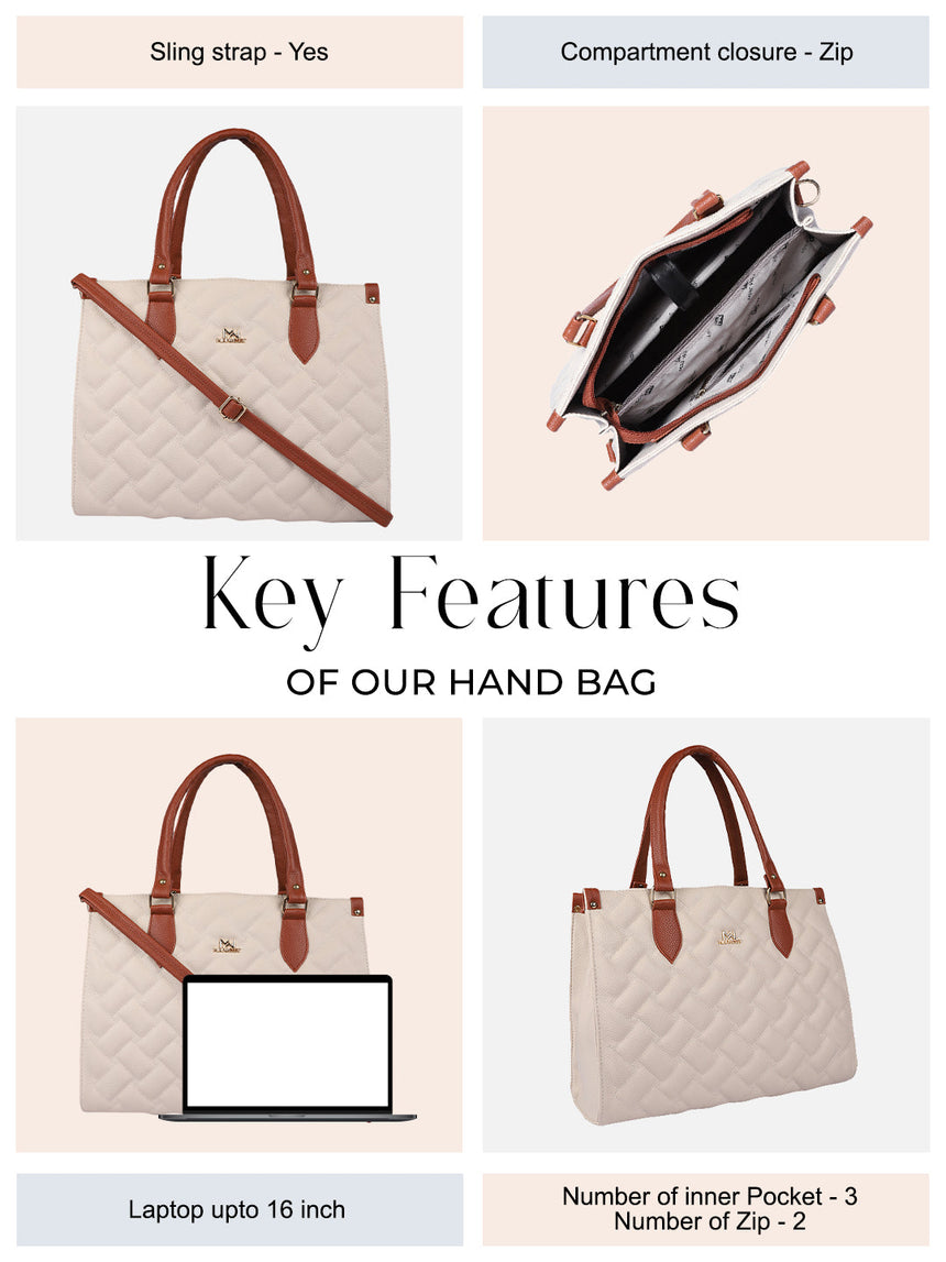 Ashley Beige Tote Bag