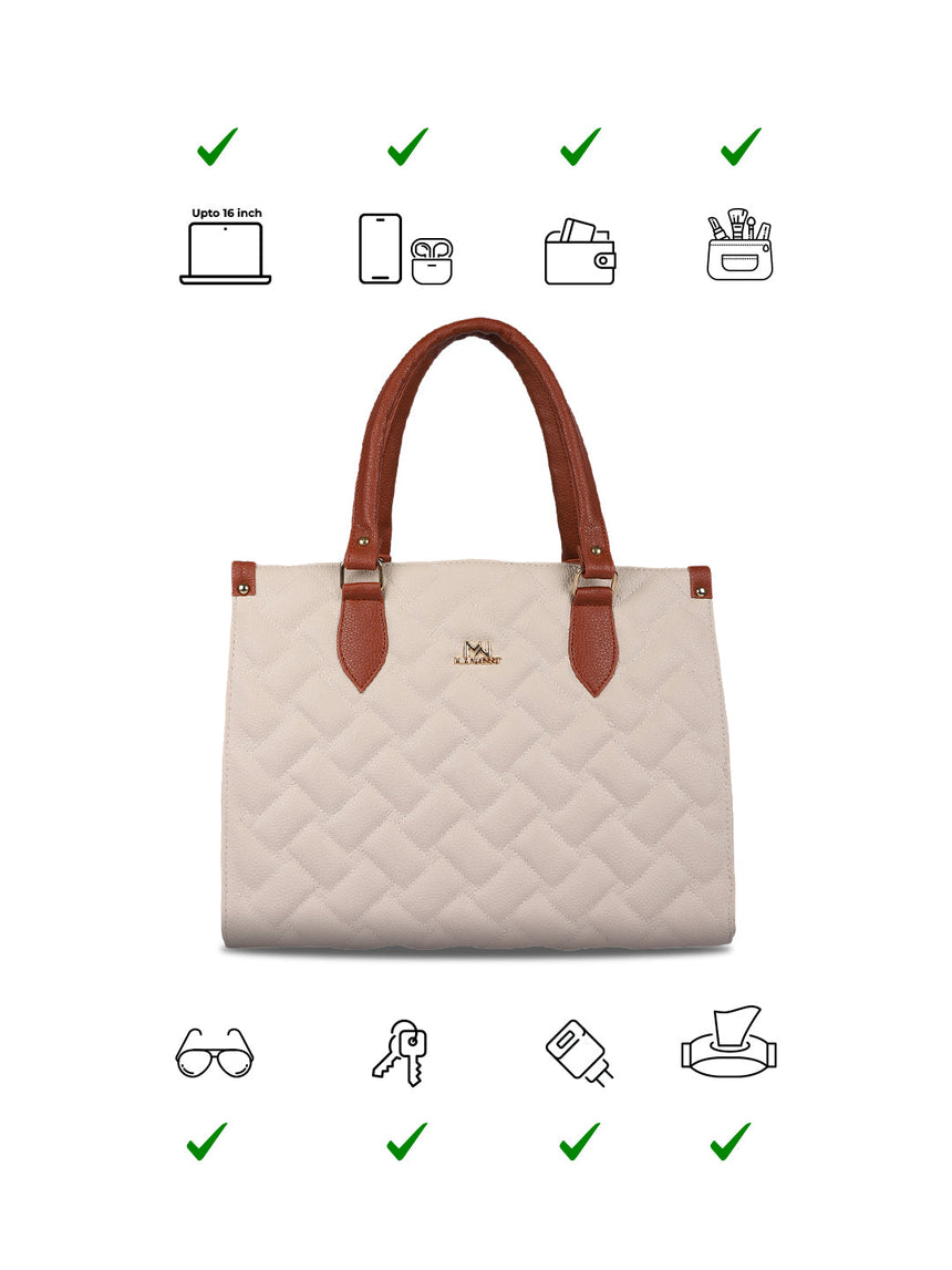 Ashley Beige Tote Bag