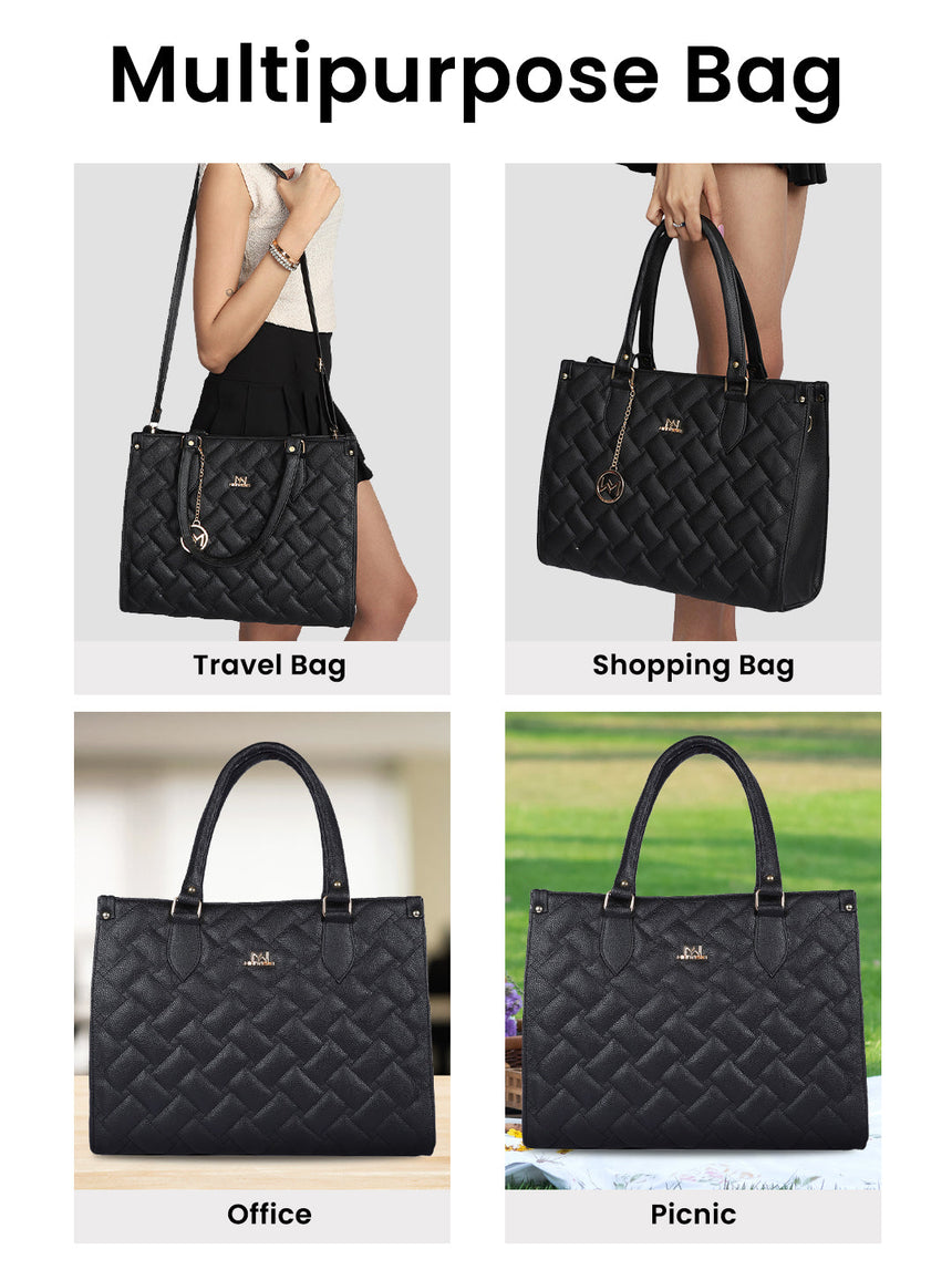 Ashley Black Tote Bag