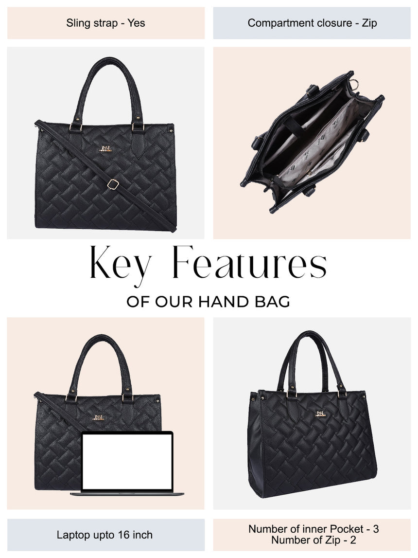 Ashley Black Tote Bag