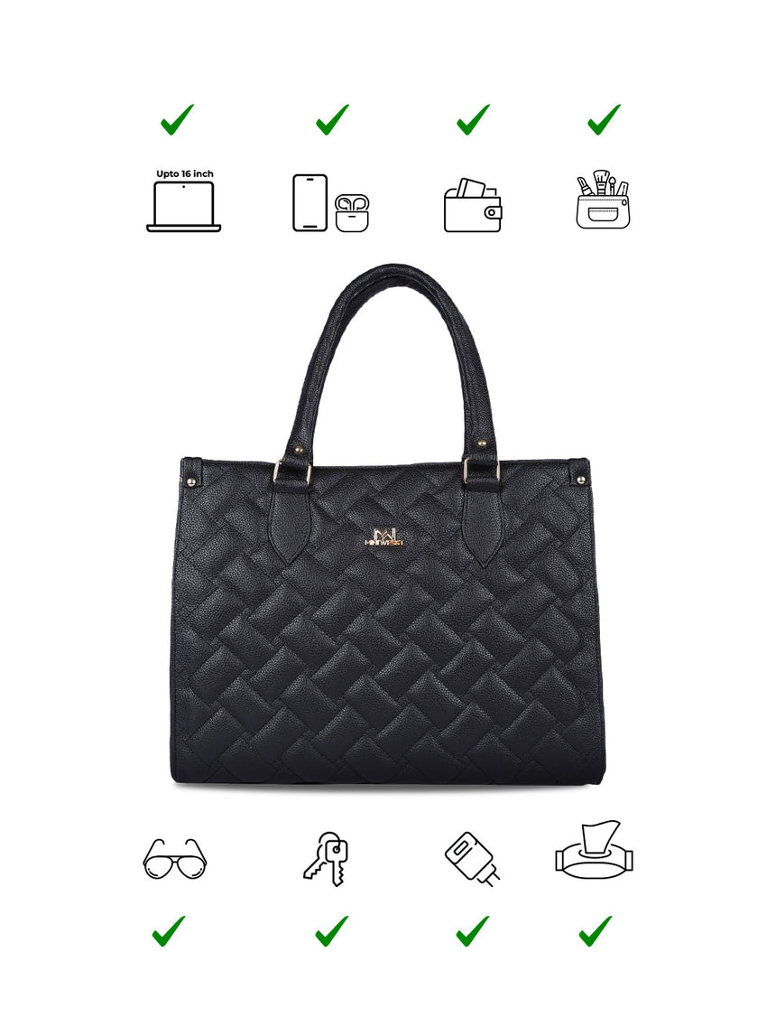 Ashley Black Tote Bag