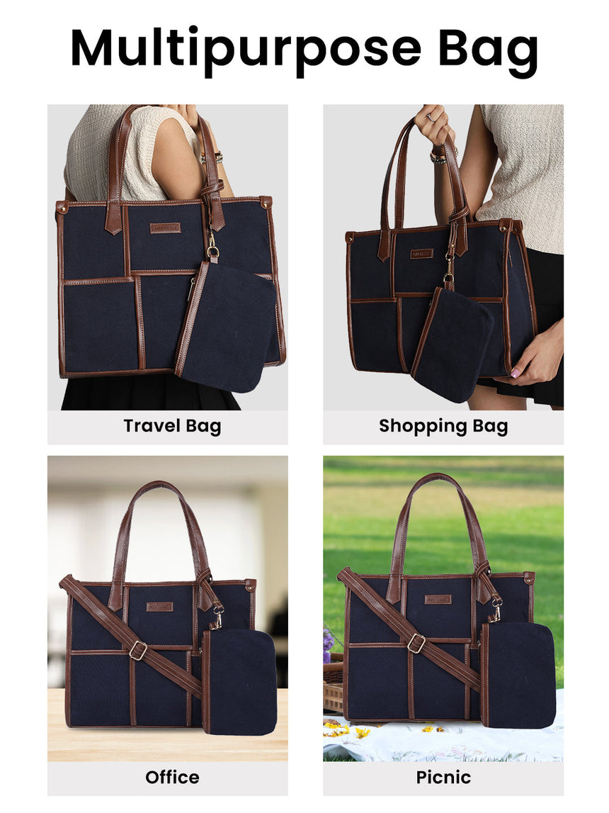 Dahlia Blue Tote Bag
