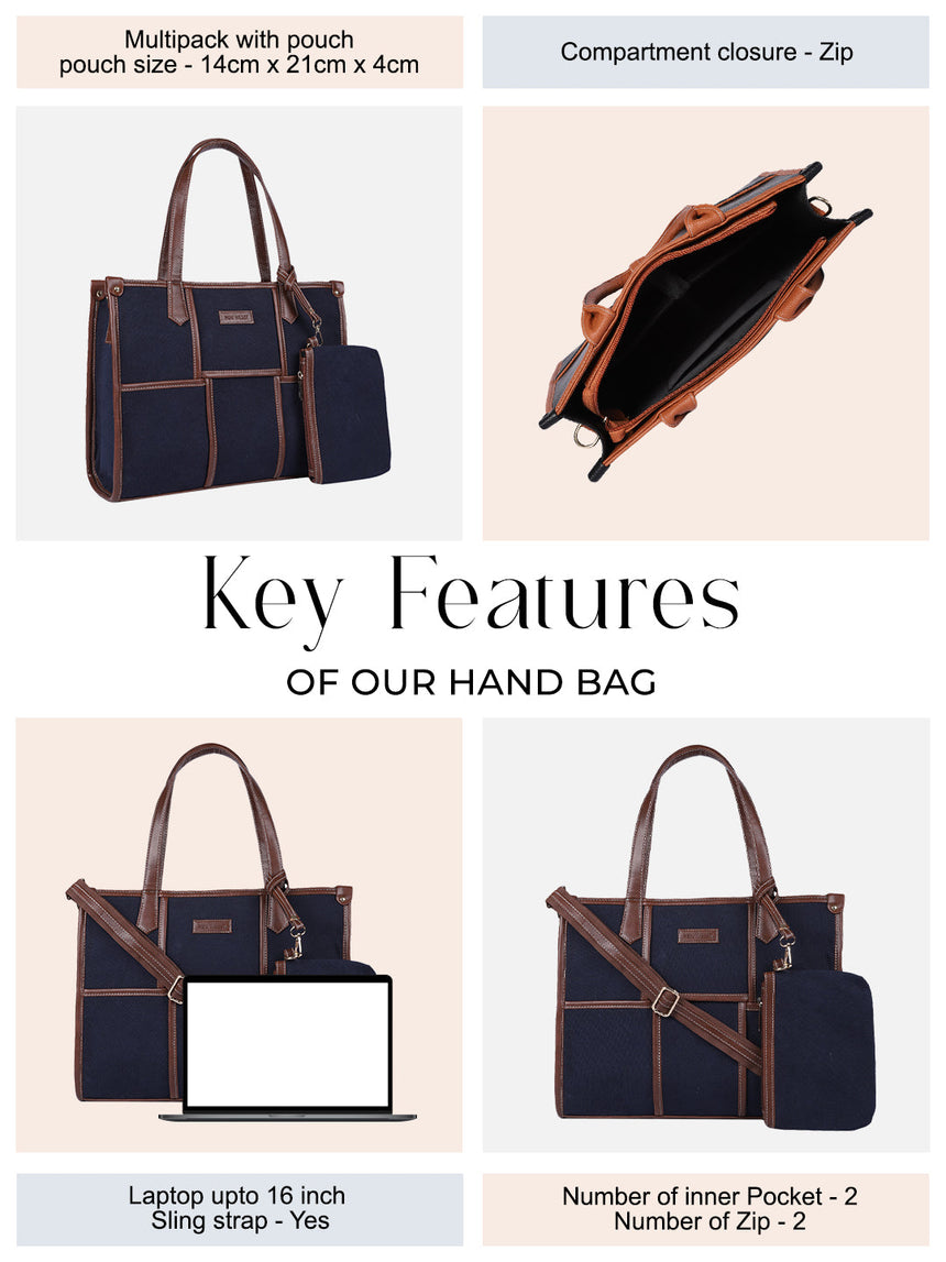 Dahlia Blue Tote Bag