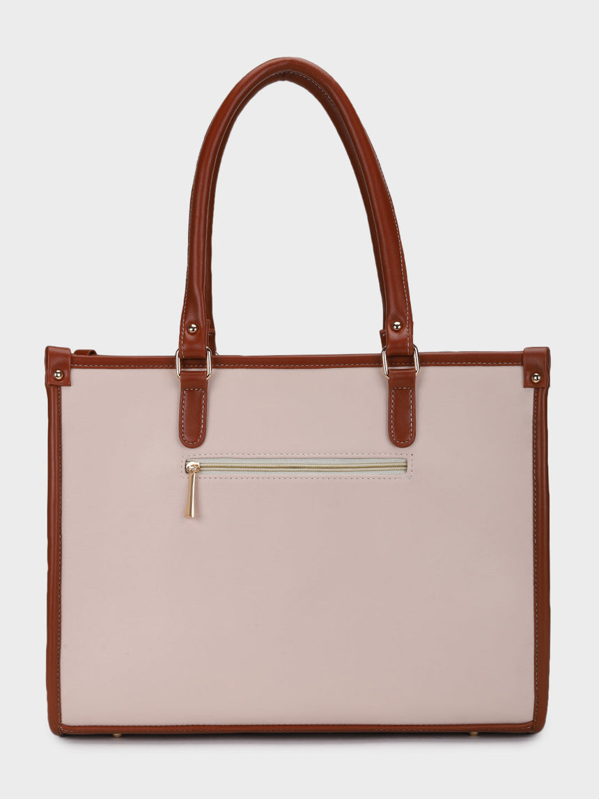 Hannah Beige Classic Tote Bag