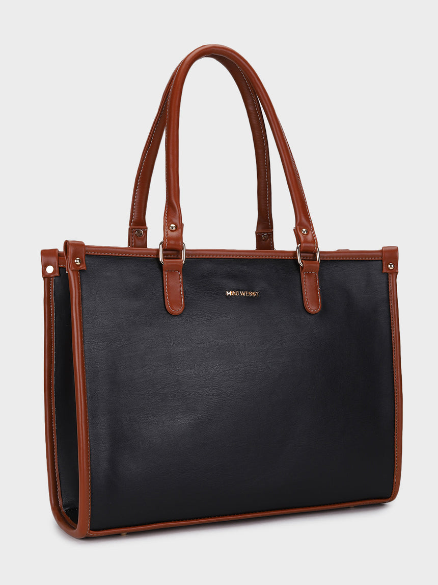 Hannah Black Classic Tote Bag