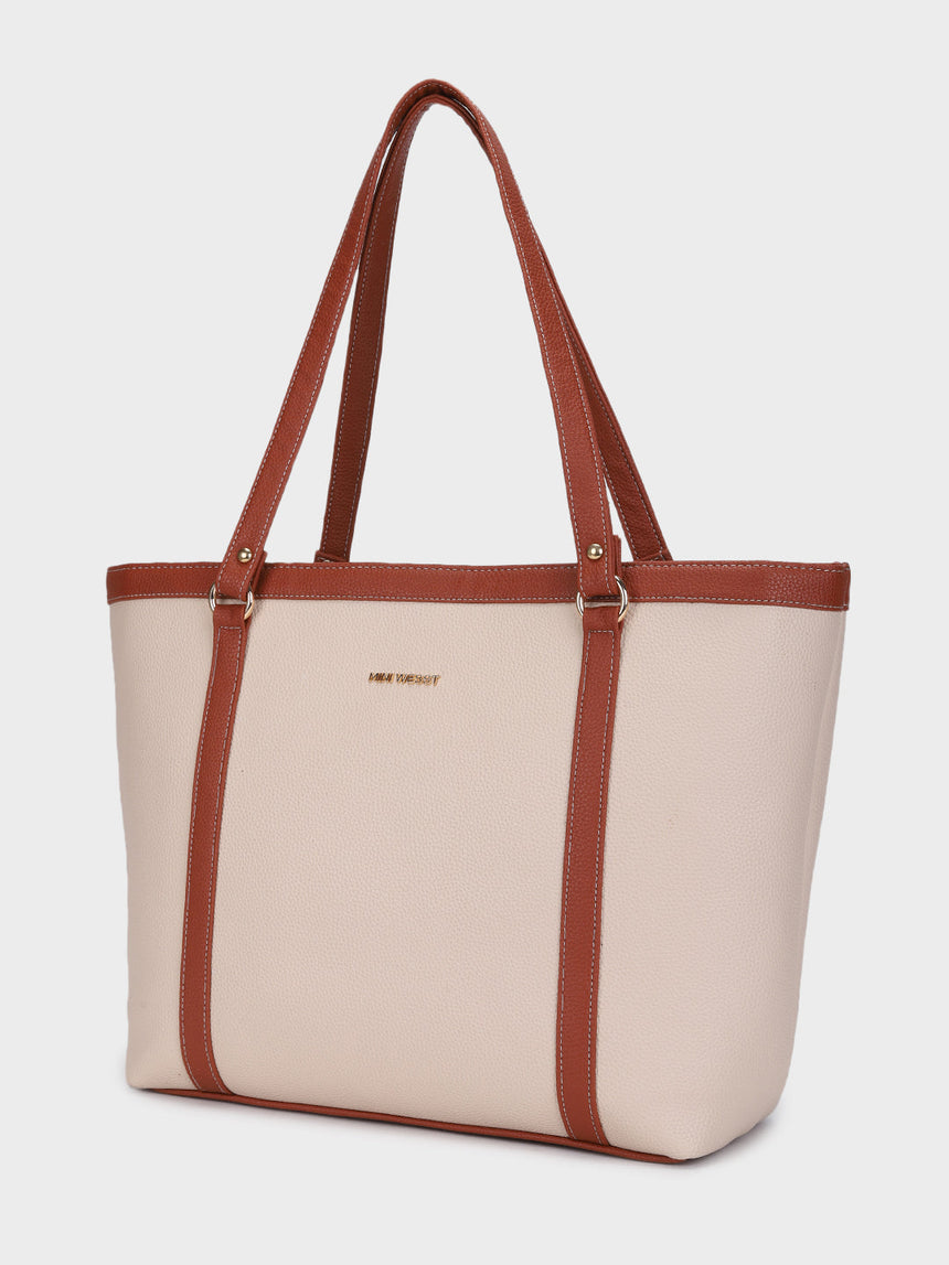 Jessica Beige Classic Tote Bag