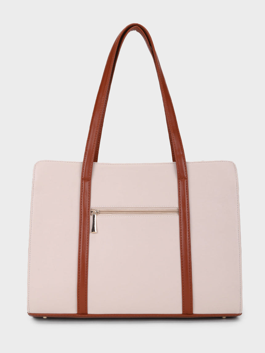 Aria Beige Tote Bag