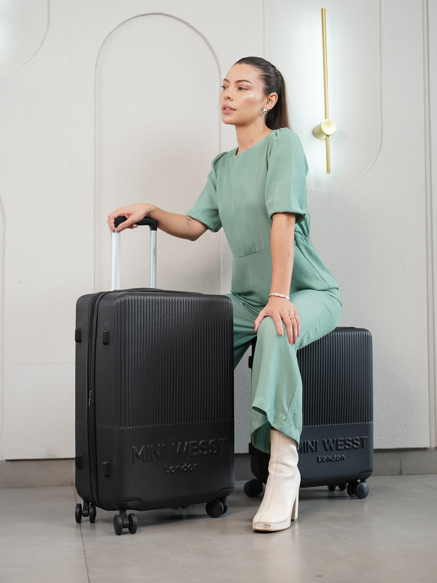 Mw London Black Set Of 2 Luggage