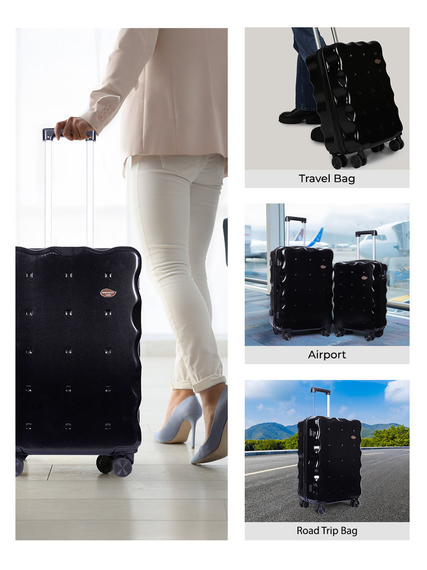 On The Go Check-In Black Medium Luggage