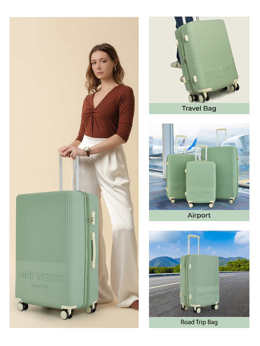Mw London Green Set Of 3 Luggage