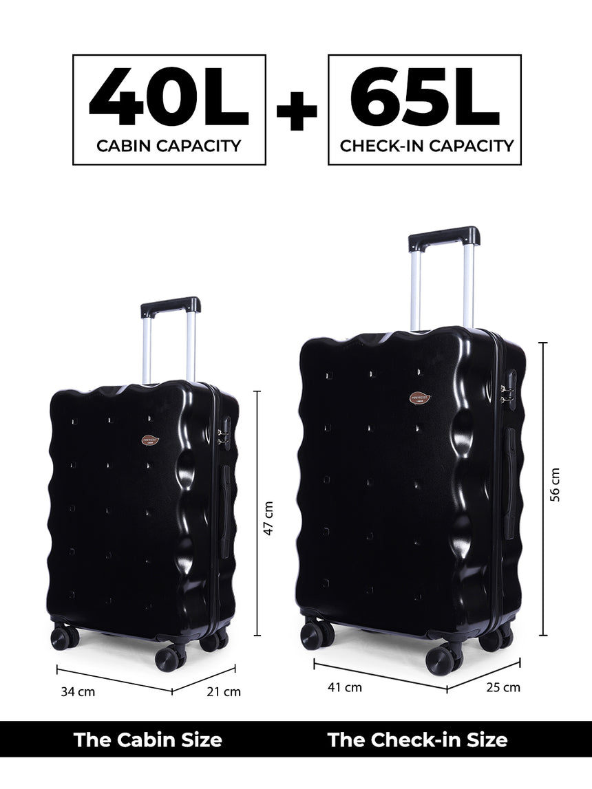 On The Go Check-In Black Medium Luggage
