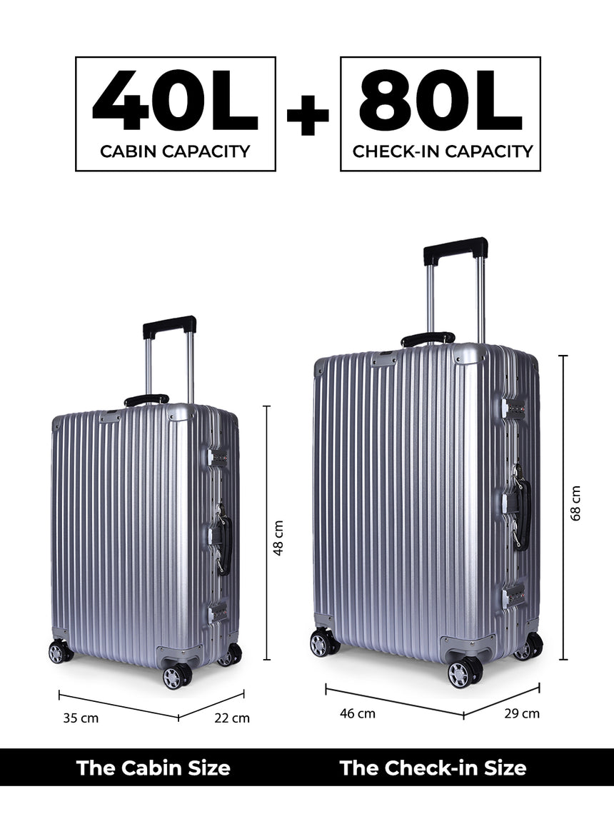 Soho Alluminium Check-In Silver Medium