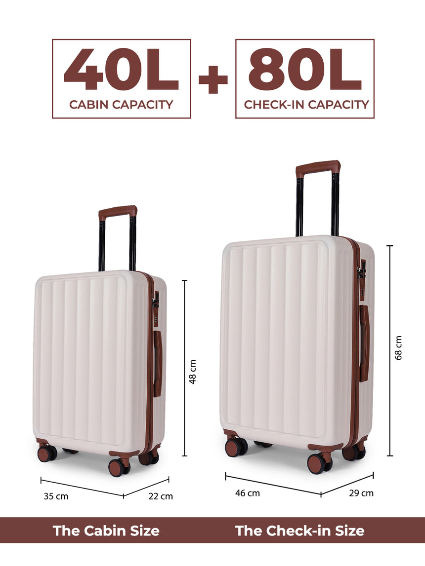 Ava Check In Beige Medium