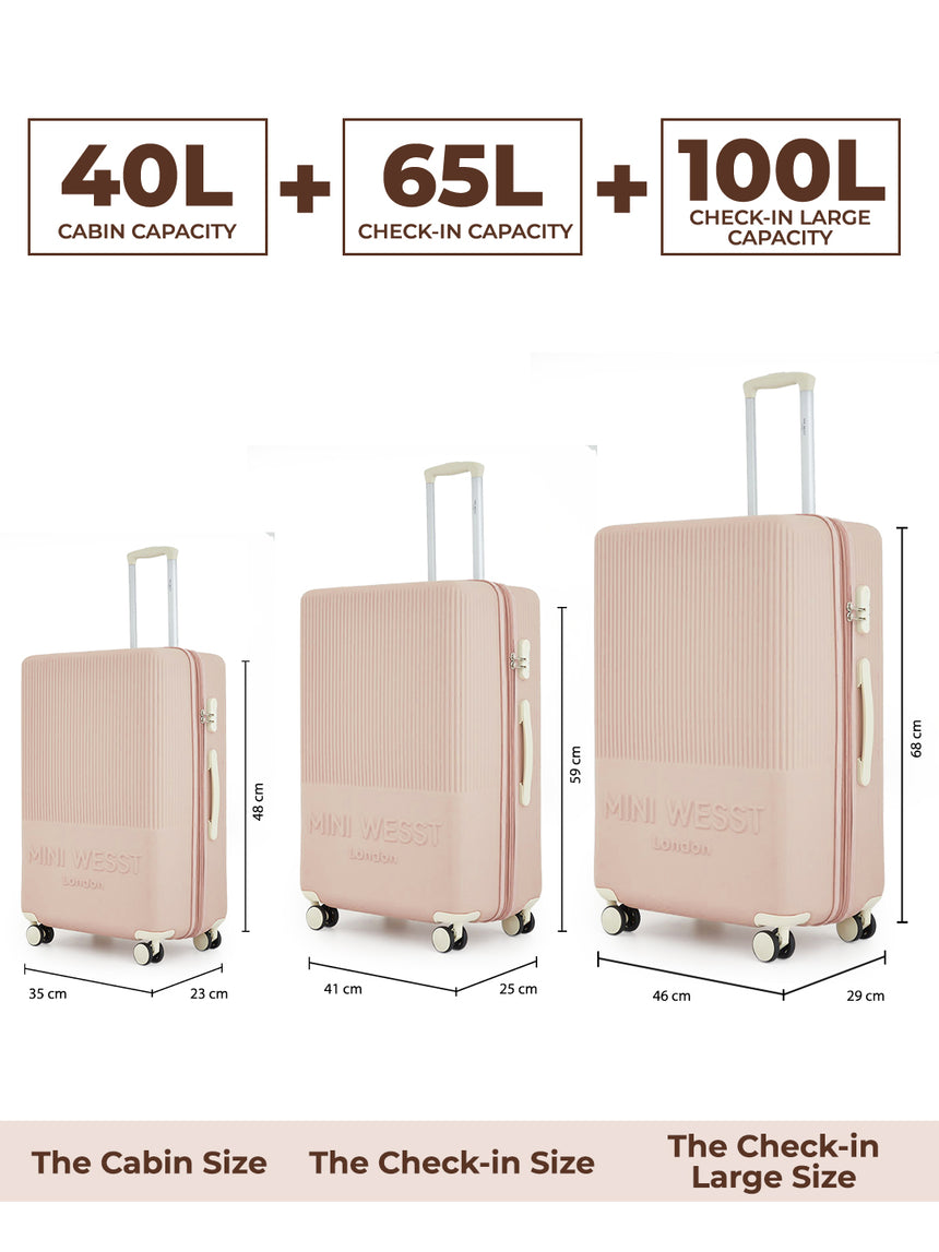 Mw London Pink Set Of 2 Luggage