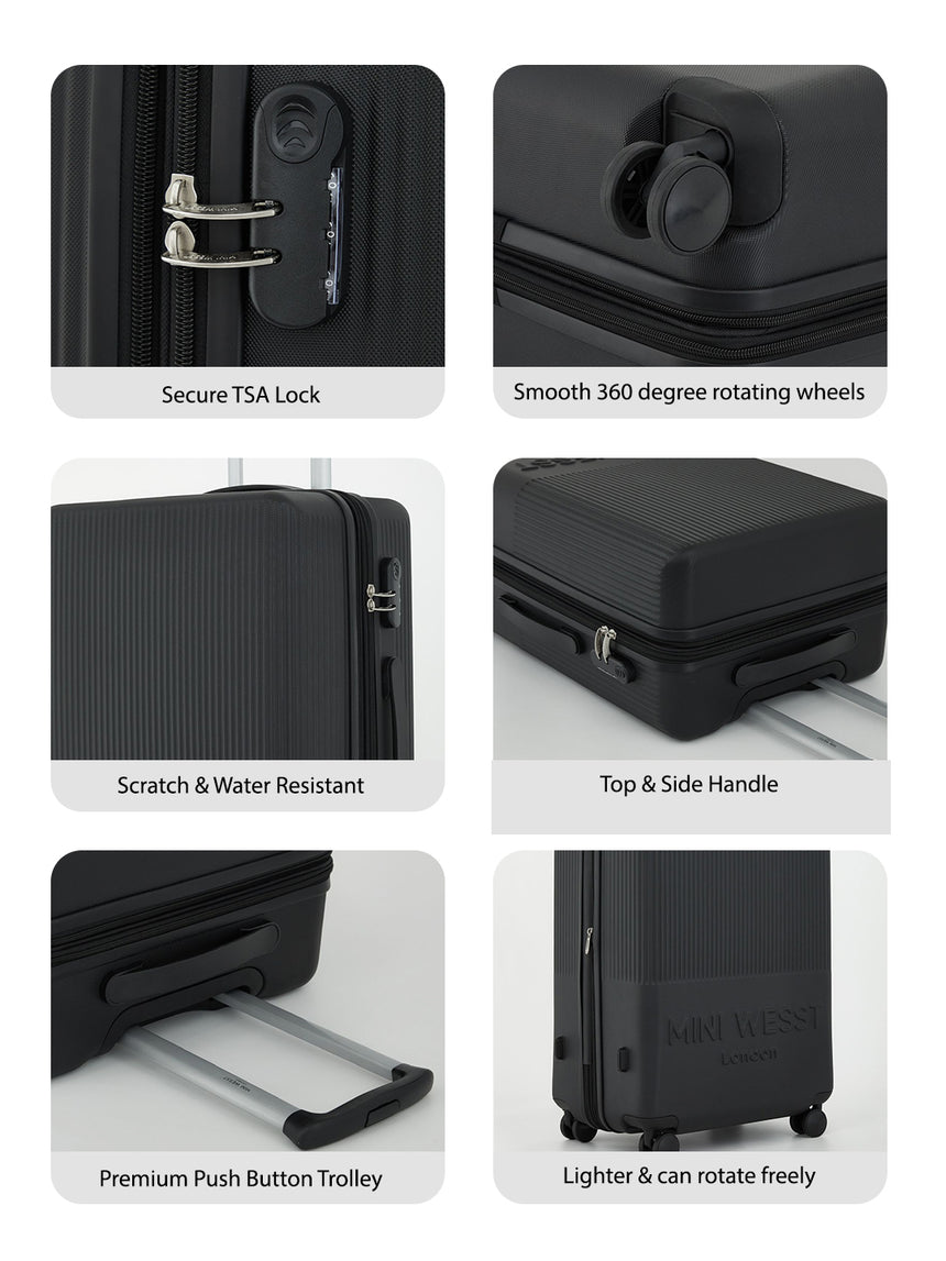 Mw London Black Large Luggage