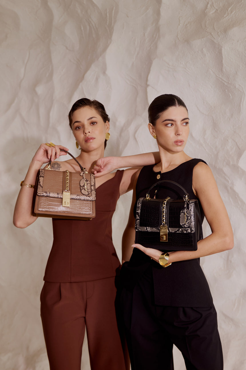 Default Title Bella Luxe Brown Handbag