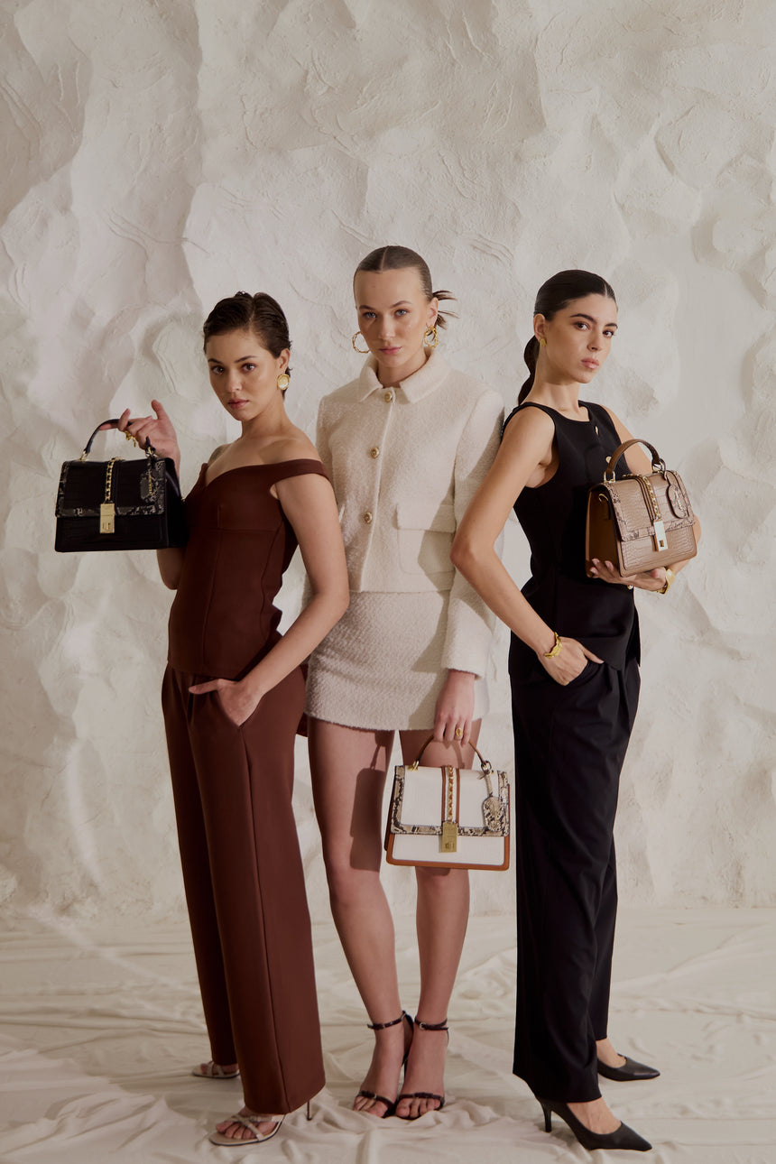 Default Title Bella Luxe Brown Handbag