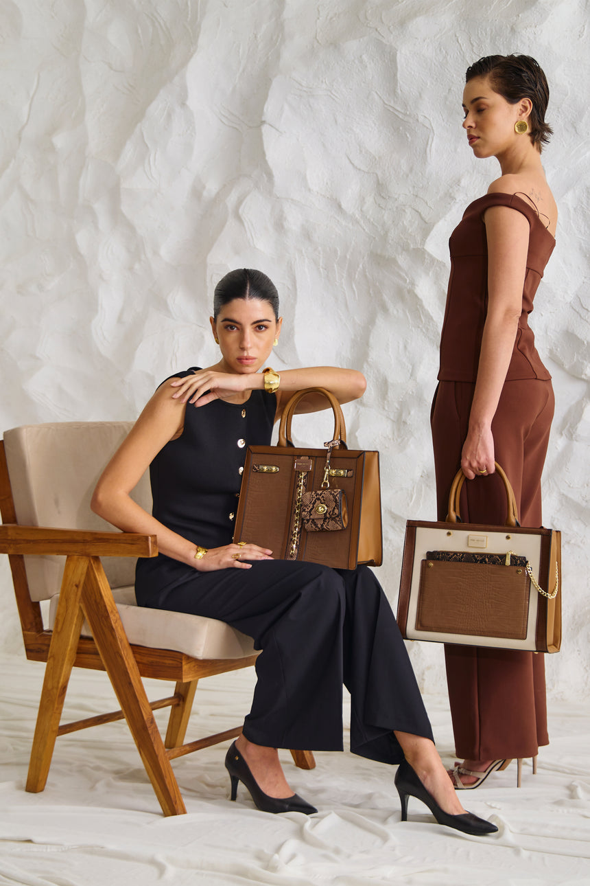 Broadway Luxe Brown London Tote