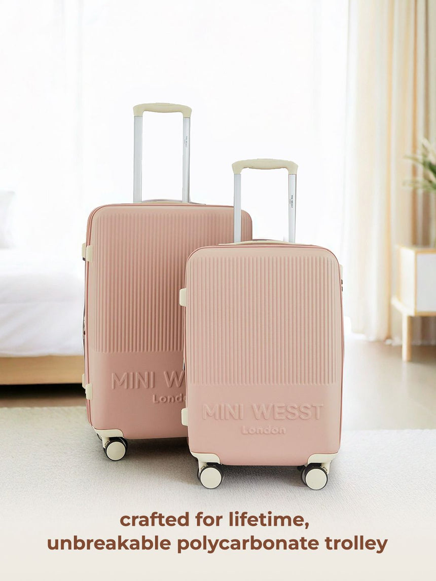 Mw London Pink Set Of 2 Luggage