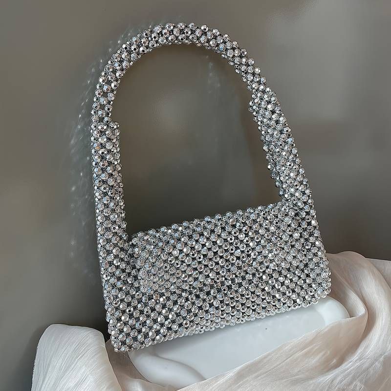 Emma Silver Handheld Clutch