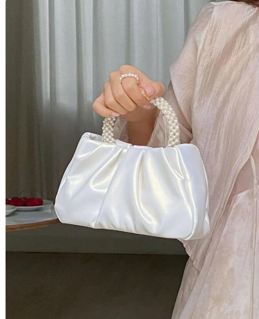 Esther Silver Pearl Handheld Clutch