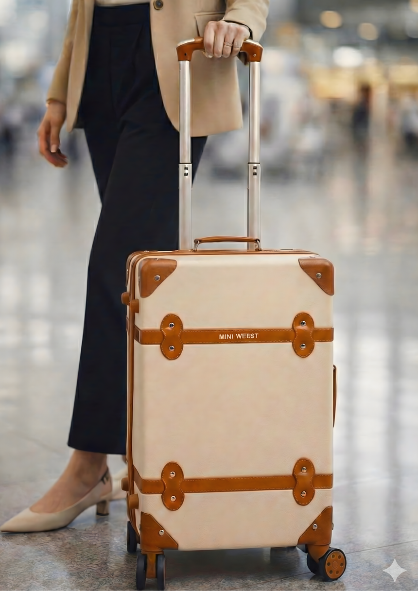 Emily In Paris Check In Beige Medium Luggage