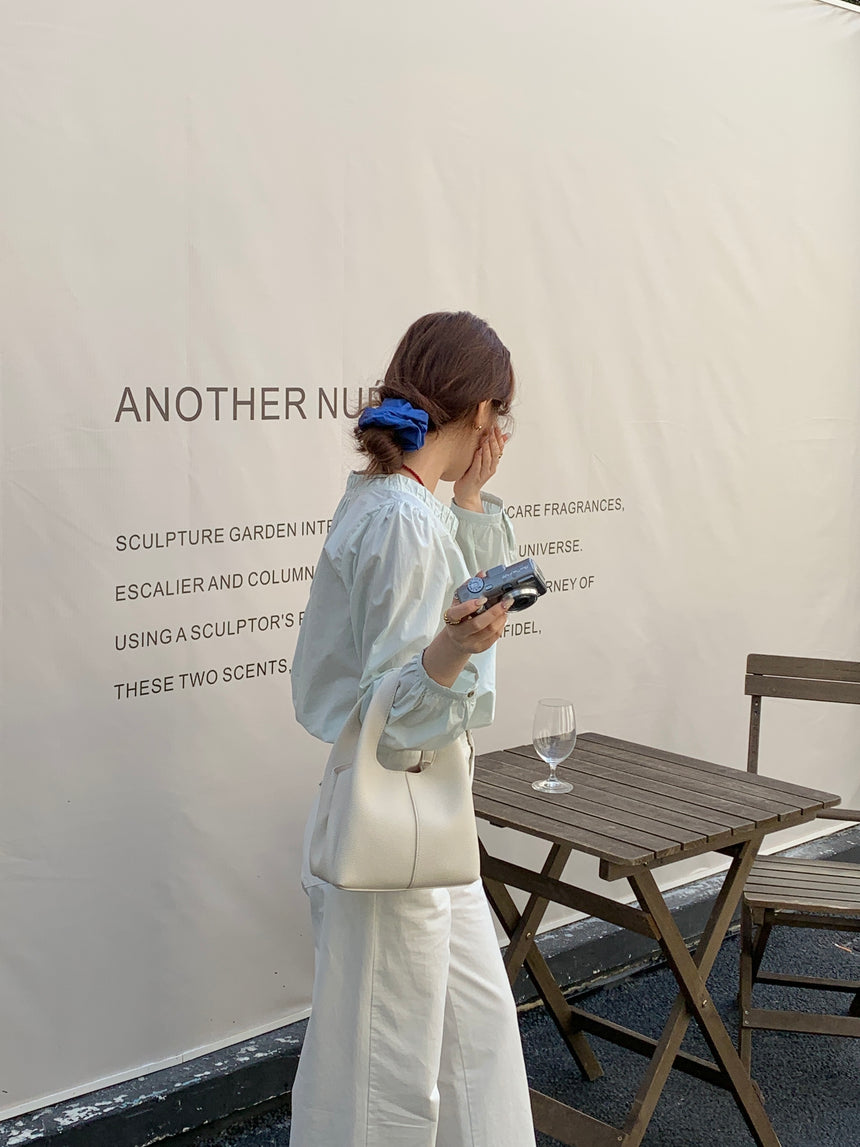 White Hilary Bucket Sling Bag