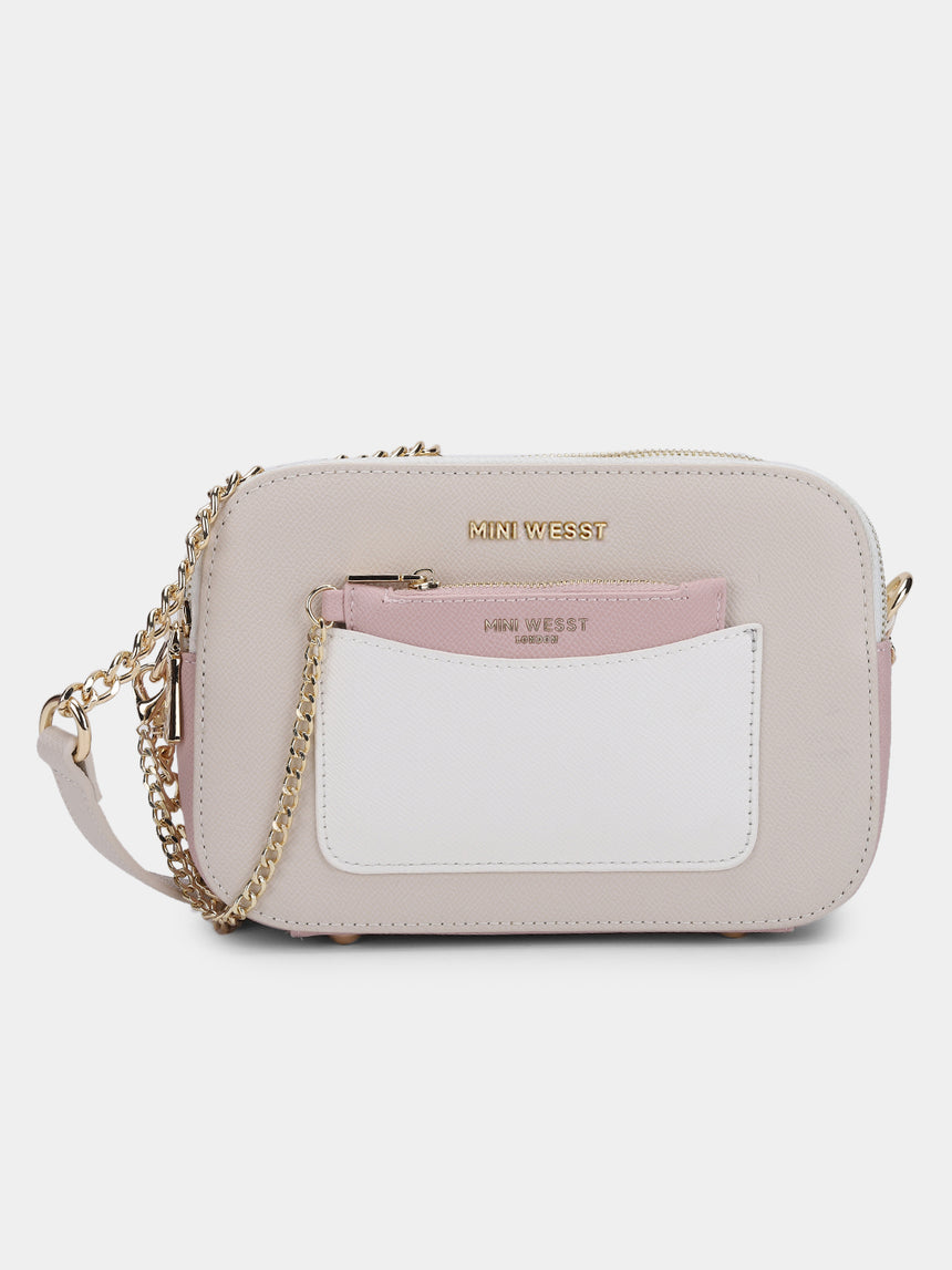 Uptown Luxe Beige Crossbody
