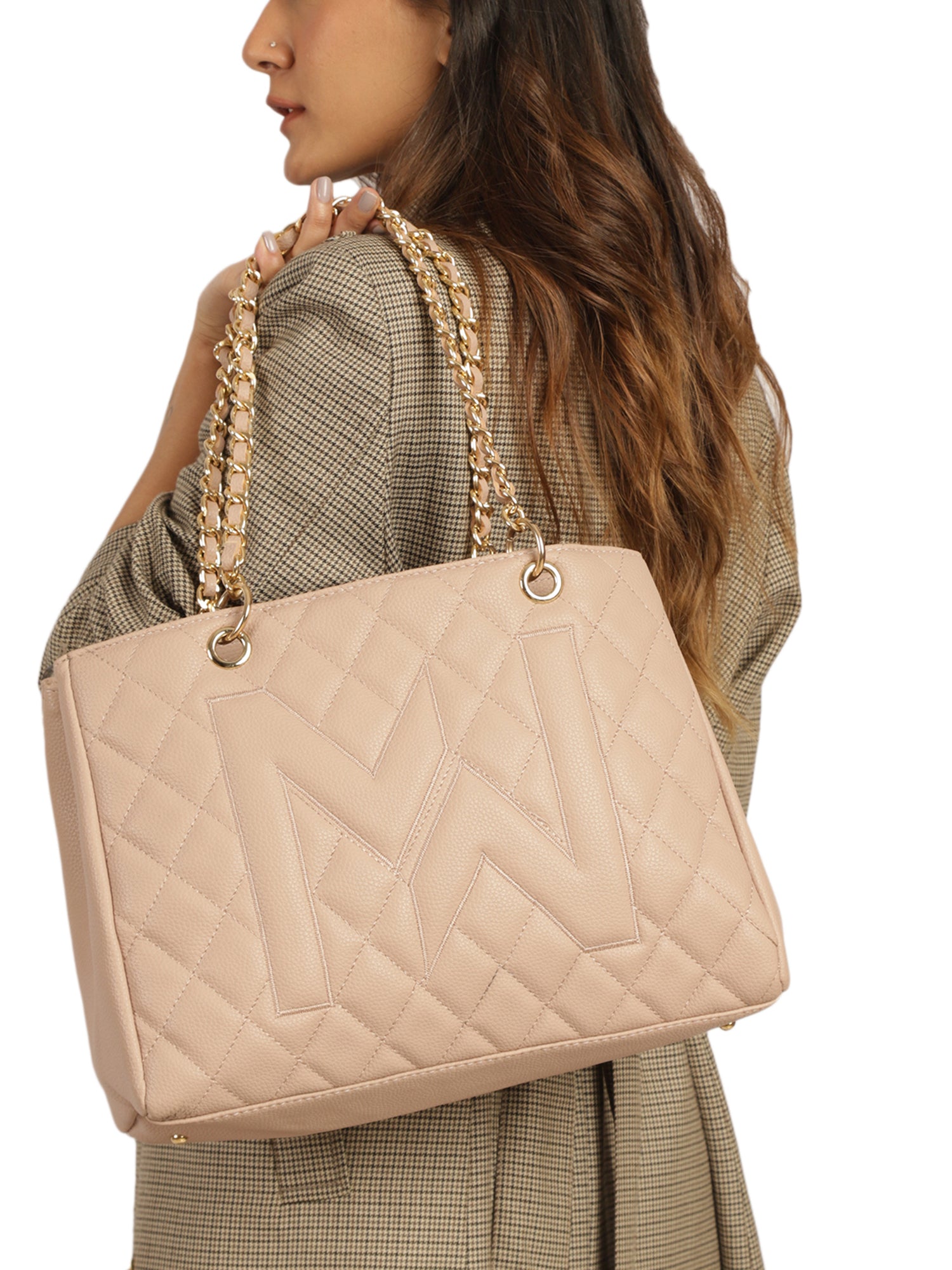 Womens beige sales handbags