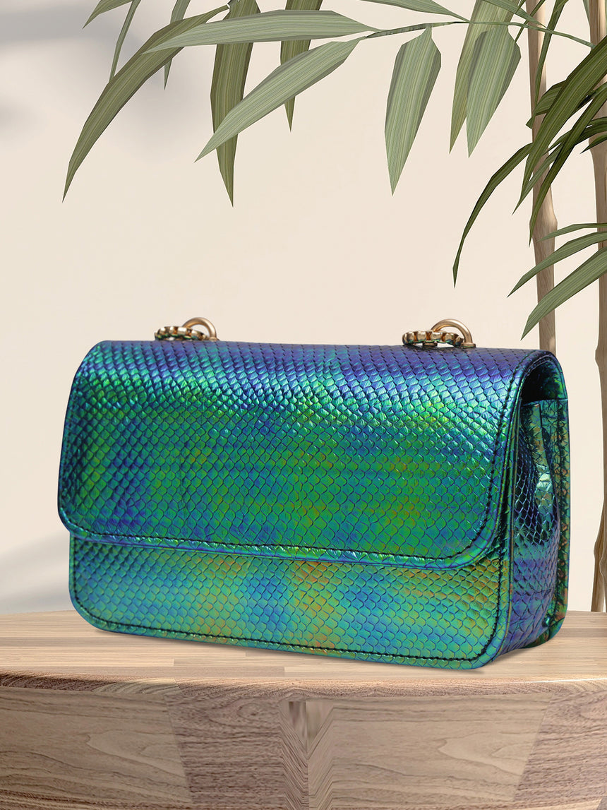 Shimmer Green Sling Bag